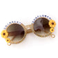 Grateful Dead CHINACAT SUNFLOWER beige round sunglasses