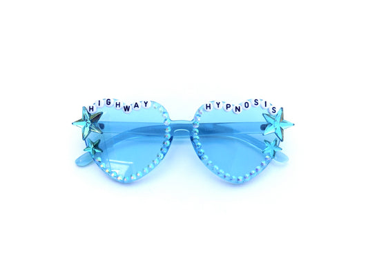 Billy Strings HIGHWAY HYPNOSIS blue heart-shaped sunnies