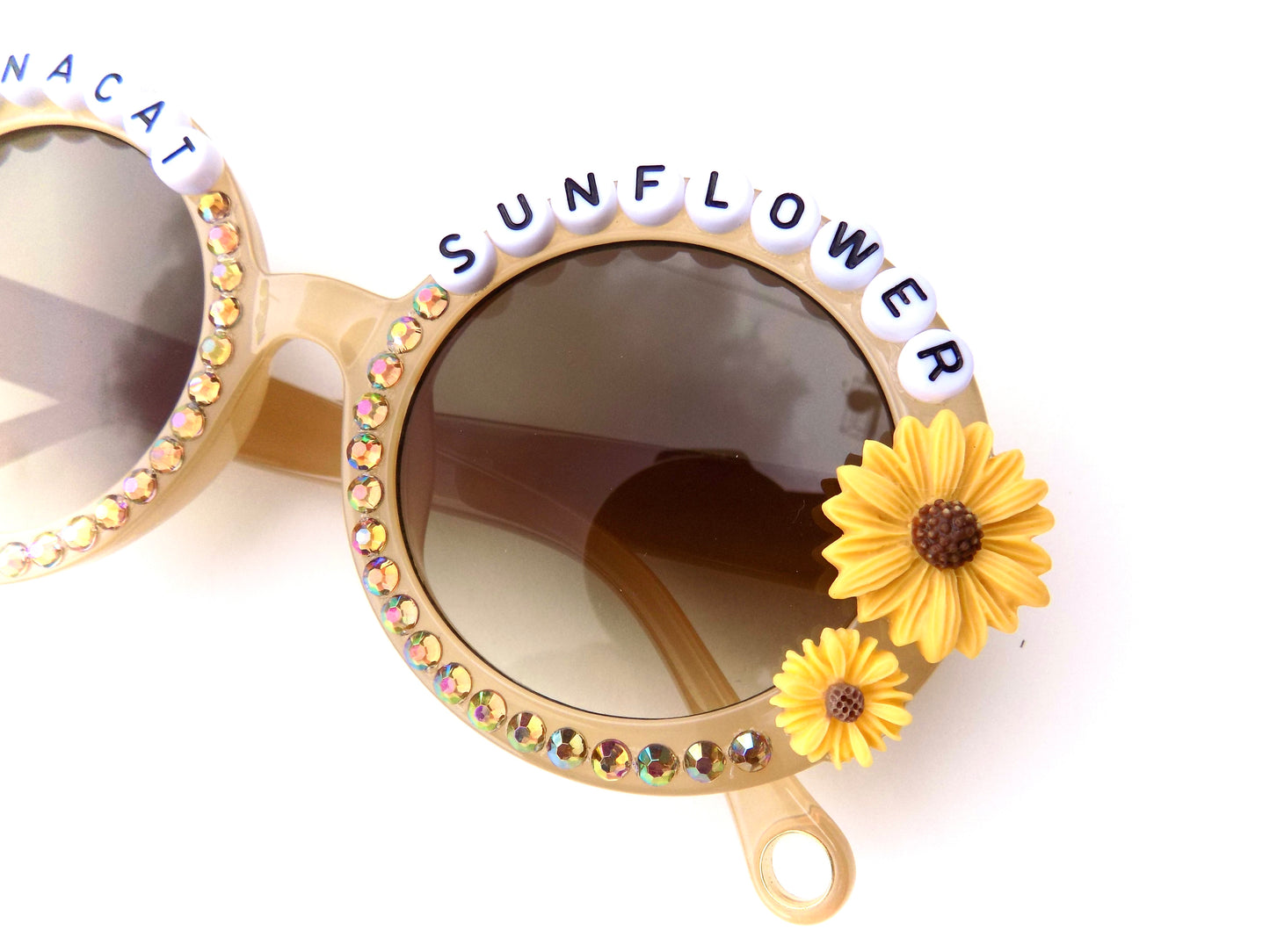 Grateful Dead CHINACAT SUNFLOWER beige round sunglasses