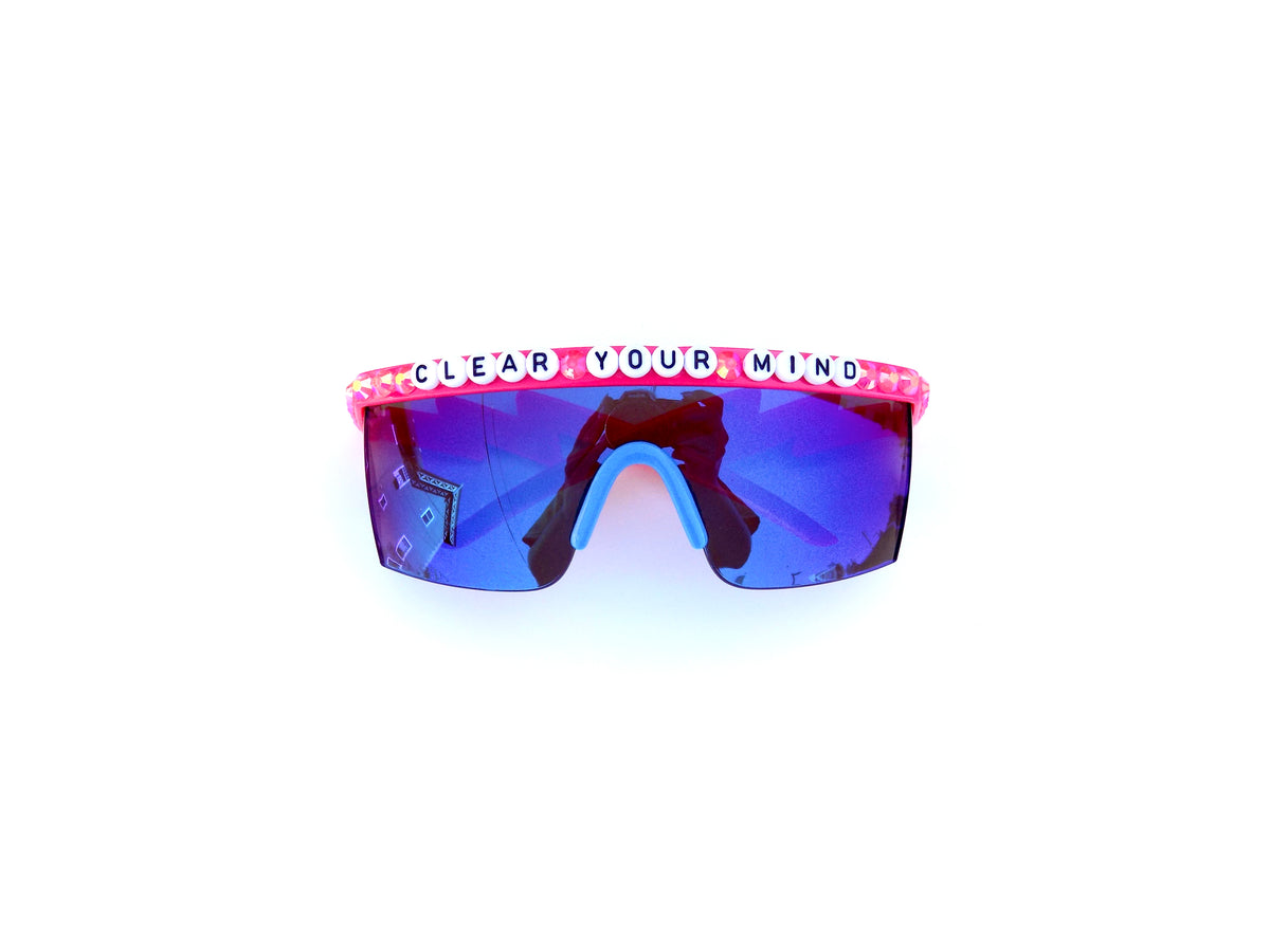 More Colors! Phish/Sci-Fi Soldier CLEAR YOUR MIND shield sunglasses