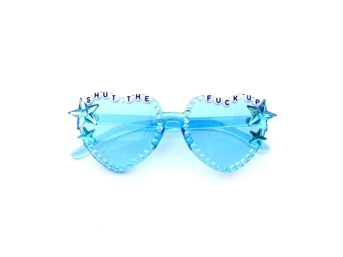 More Colors! SHUT THE FUCK UP heart-shaped glasses