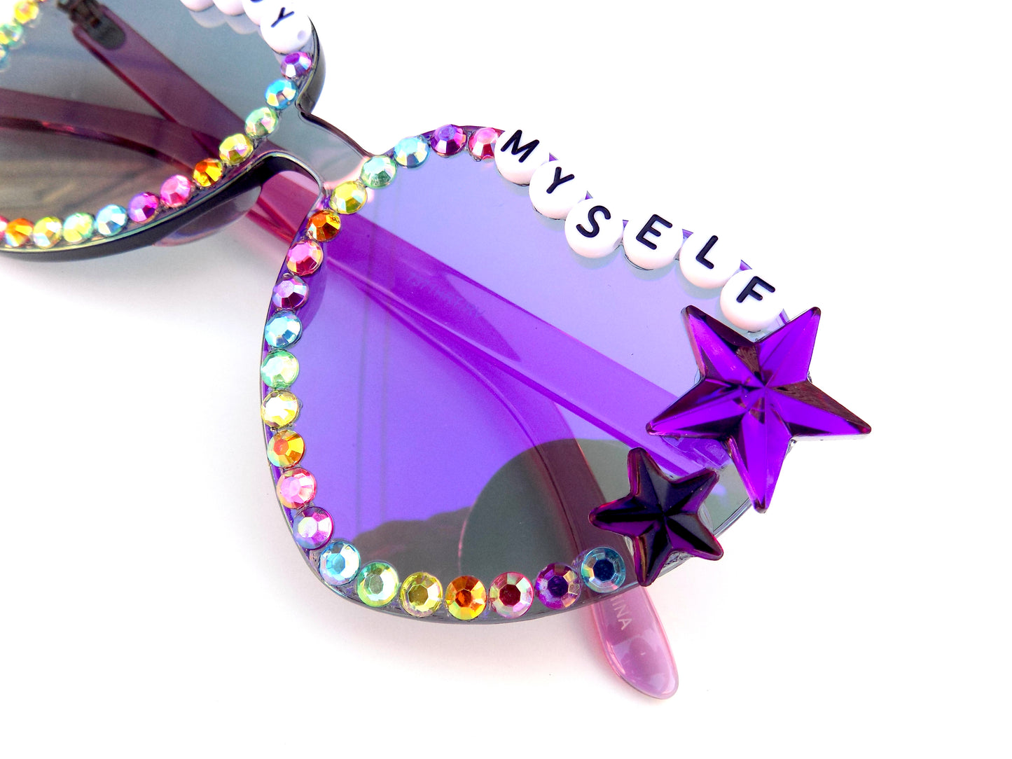 Phish YOU ENJOY MYSELF mirrored heart-shaped sunnies