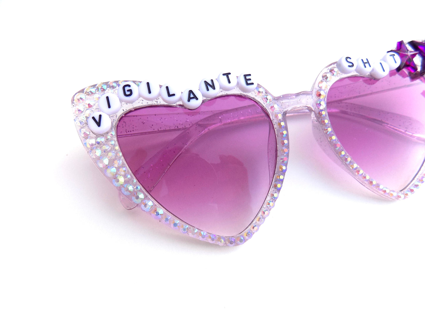 Taylor Swift VIGILANTE SHIT cateye heart-shaped glitter sunnies