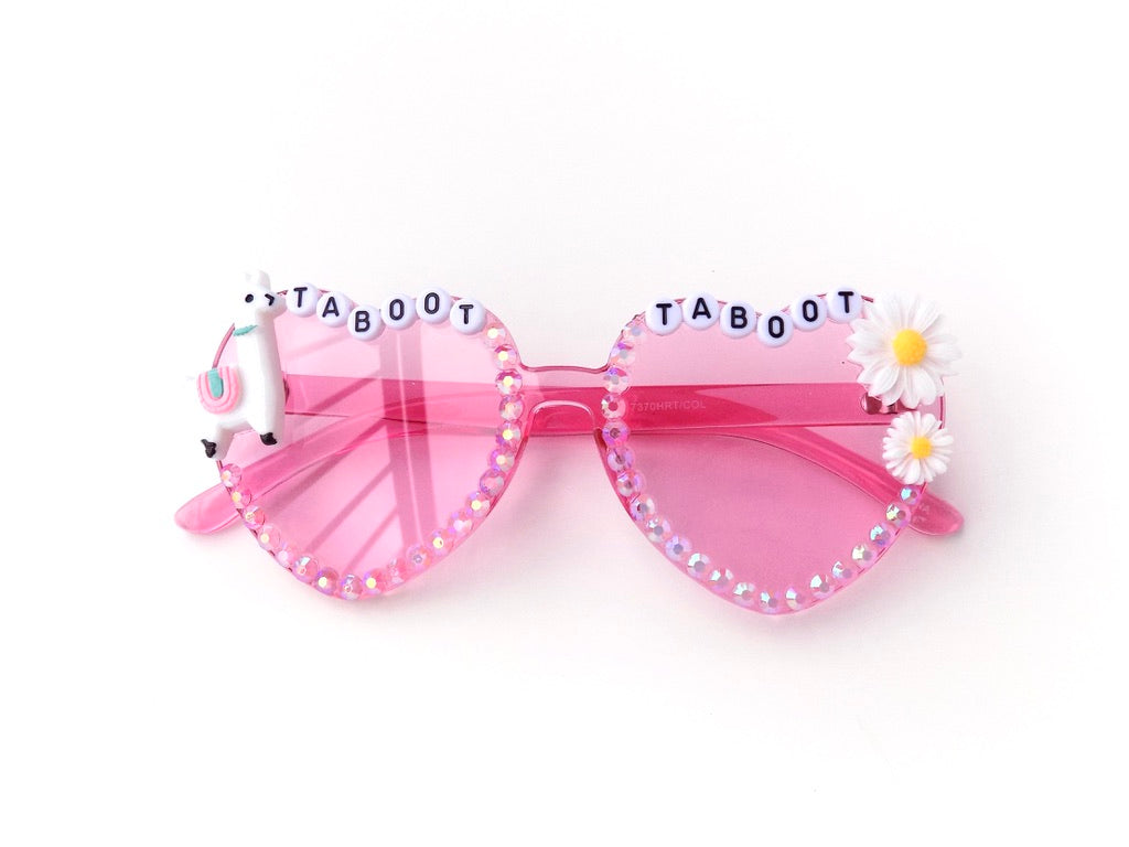 Phish Llama TABOOT TABOOT heart-shaped sunnies