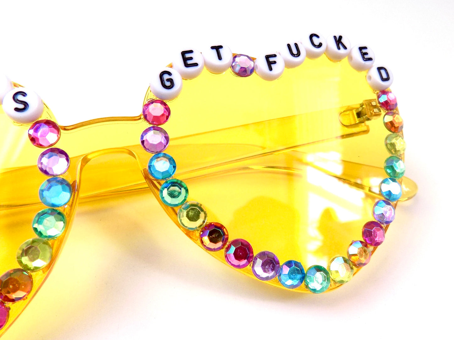 More Colors! King Gizzard ALL BIGOTS GET FUCKED heart-shaped sunnies