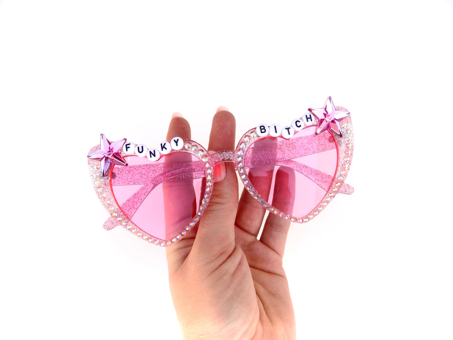 Phish FUNKY BITCH pink heart-shaped sunnies