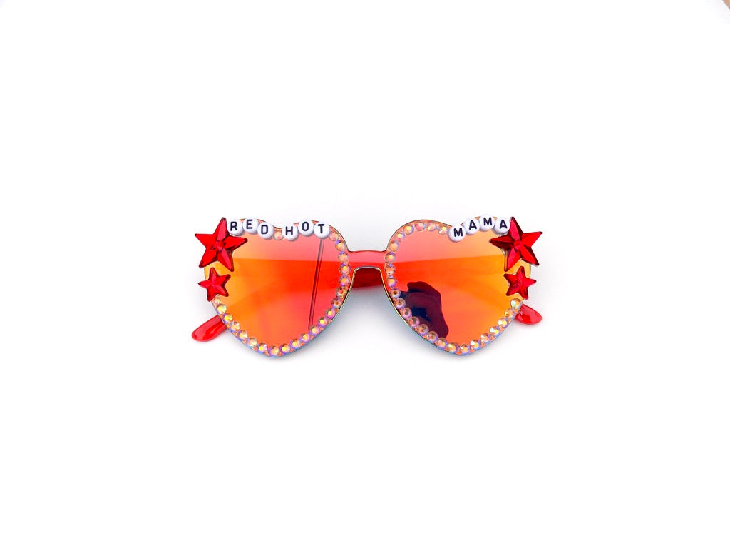 Widespread Panic/Funkadelic RED HOT MAMA heart-shaped sunnies