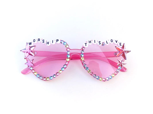 Taylor Swift WORSHIP THIS LOVE heart-shaped sunnies