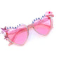 Daniel Donato COSMIC COUNTRY oversized pink heart-shaped sunnies